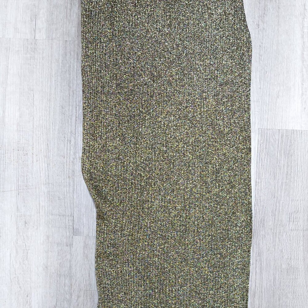 Long Tube Ribed Women's Medium Metallic Skirt